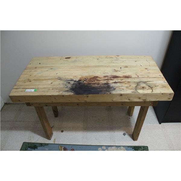 Hand Made Wooden Work Bench