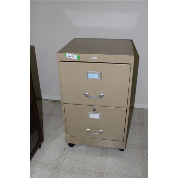 Rolling (2) Drawer Filing Cabinet