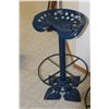 Image 2 : (2) Hand Made Tractor Seat Bar Stools w/ Swivel Seats (33" Tall)