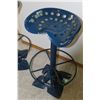 Image 3 : (2) Hand Made Tractor Seat Bar Stools w/ Swivel Seats (33" Tall)
