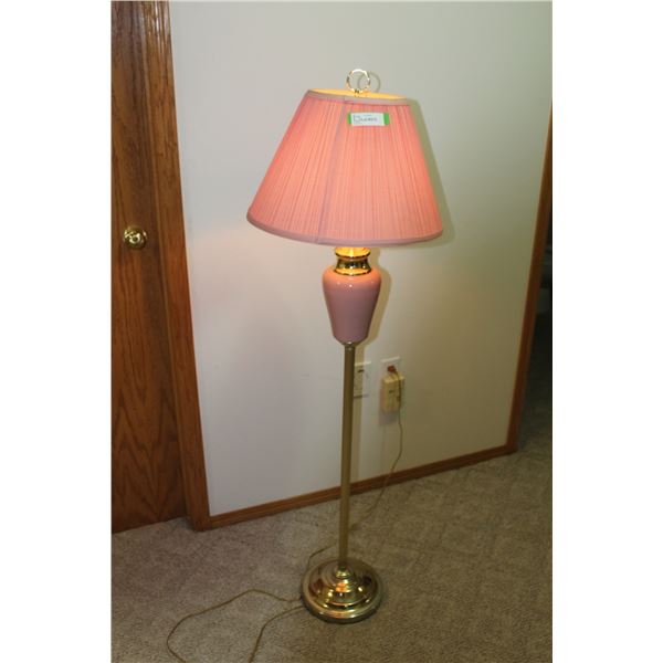 Vintage Rose Colored Floor Lamp