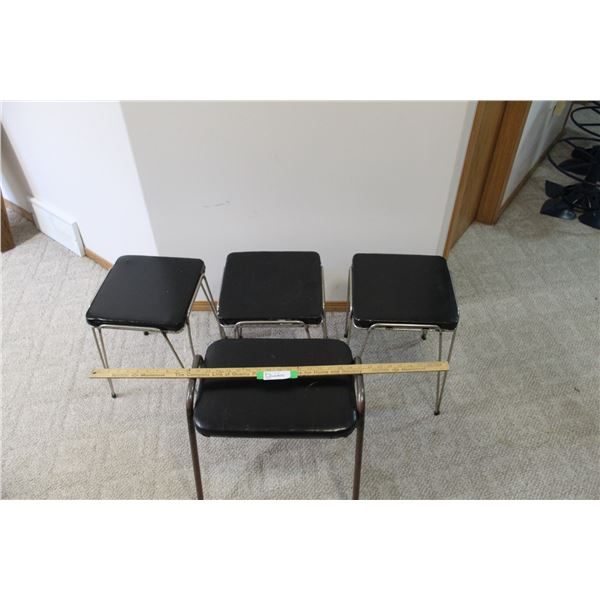 (3) Vintage Stacking Stools +1 Random
