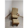 Image 1 : Vintage Glider Rocking Chair & Ottoman