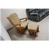 Image 2 : Vintage Glider Rocking Chair & Ottoman