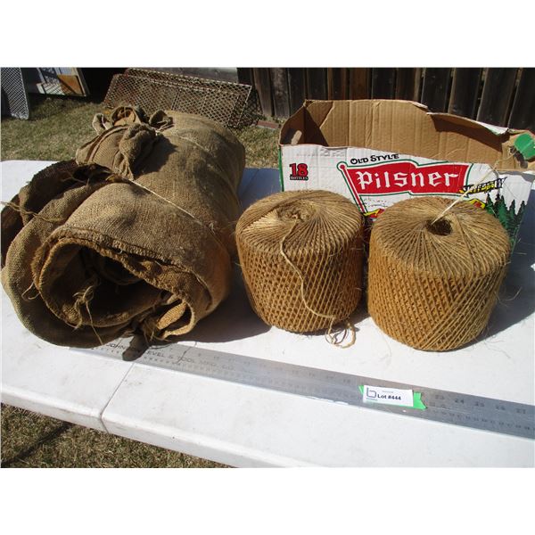 (2) Balls Sisal Twine, Gunny Sacks