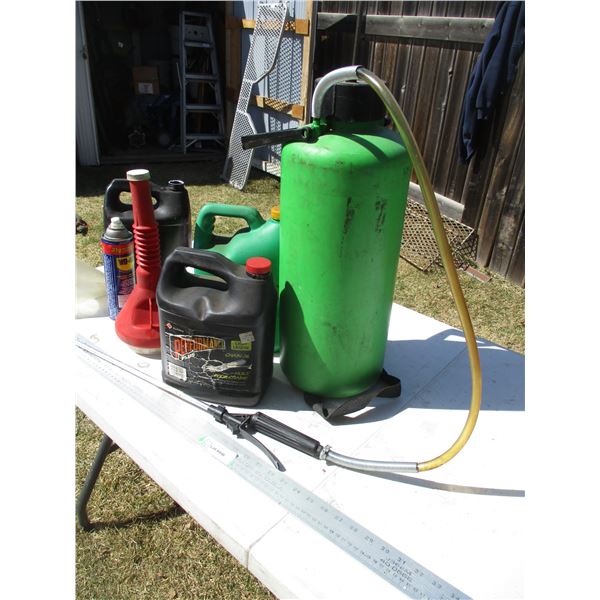 Garden Sprayer, Chain Oil, Funnels, WD 40