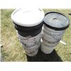 Image 4 : (10) Plastic Pails With Metal Handles