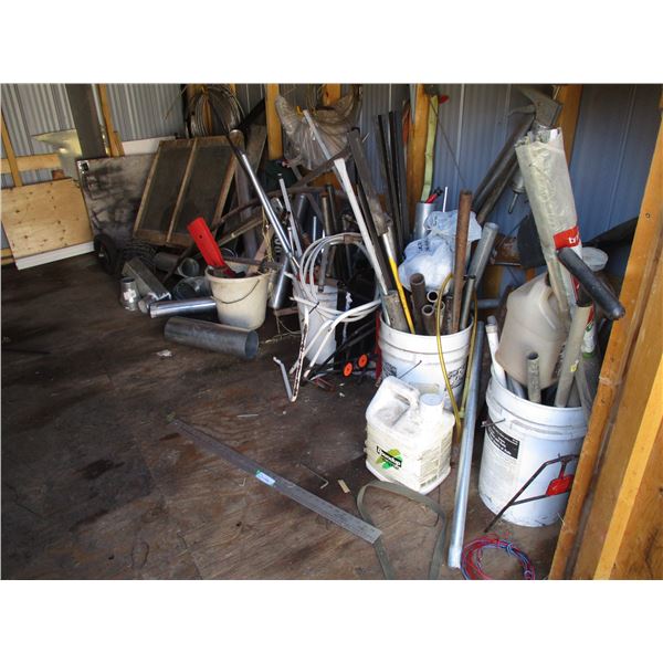 Electric Motor, Scrap Metal, Wheels, Venting, Safety Knife, Tarp Strap, Screen, Ductwork, Wire, Shel