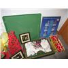 Image 2 : Wreath, Ornamental Christmas Tree, (2) Bird Picture Frames, Bows, Snowman Ornament, Ball Ornaments,