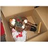 Image 7 : Wreath, Ornamental Christmas Tree, (2) Bird Picture Frames, Bows, Snowman Ornament, Ball Ornaments,