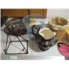 Image 3 : Fireplace Log Holder, Baskets, Plastic Basin, Brace, etc.