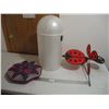 Image 1 : Garbage Can, Cushion, Ladybug Lawn Ornament
