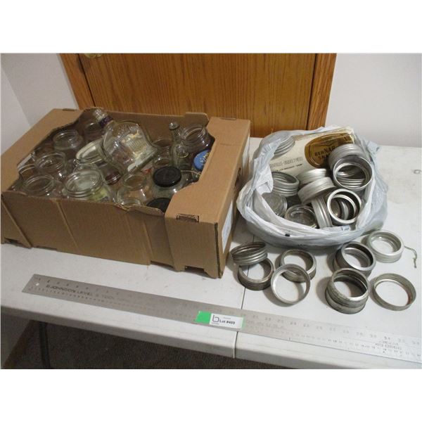 Jars, Canning Lids, Bottles, etc.