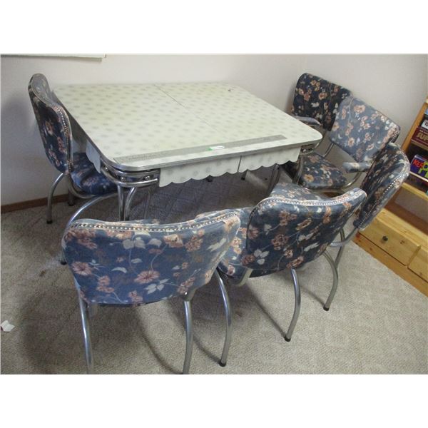 Arborite Table, (6) Chairs
