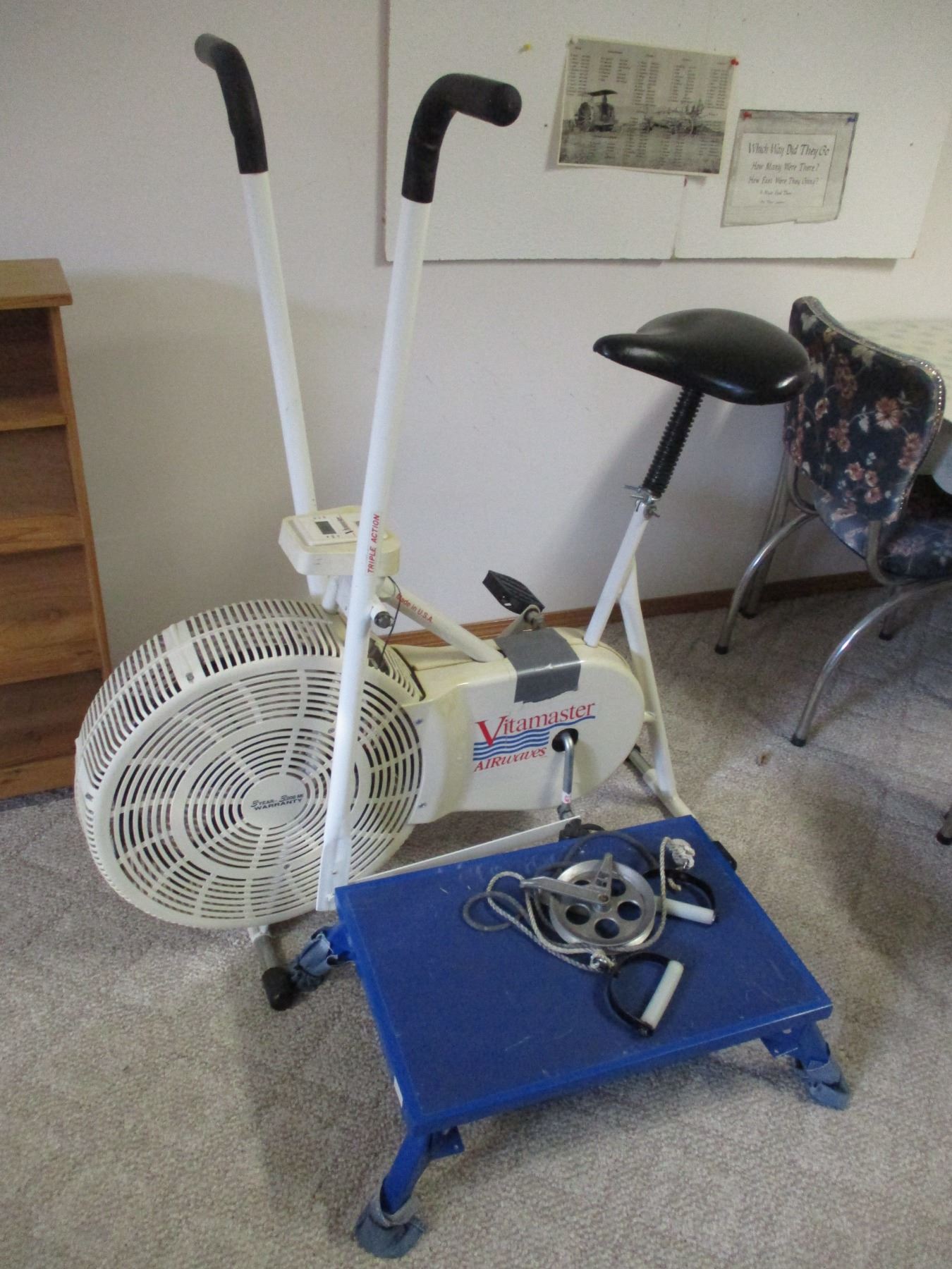 Vitamaster Exercise Machine Vitamaster Exercise Bike, Exercise Rope & Pulley, Blue Step Stool ...