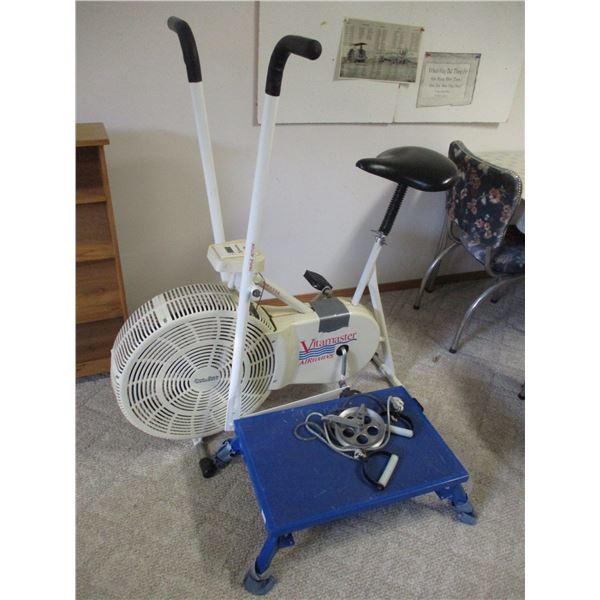 Vitamaster Exercise Bike, Exercise Rope & Pulley, Blue Step Stool