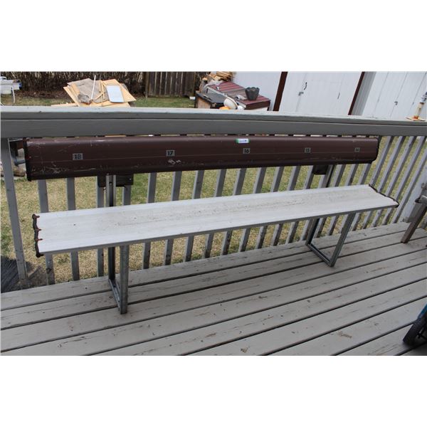 Metal Bench From Old Taylor Field in Regina - 94" Wide