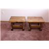 Image 1 : (2) Wooden End Tables - 24" x 18" x 17"