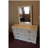 Image 5 : Single Bed, Dresser - 48" x 16" - With Mirror, Chest of Drawers - 28" x 16" x 32"