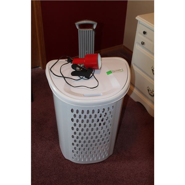 Laundry Hamper - 26" Tall; Clip On Lamp