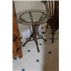 Image 3 : Bistro Set: Glass Top Table - 28" Diameter, Chair