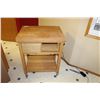 Image 3 : Wooden Microwave Stand on Casters - 29" x 22" x 36"