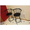 Image 1 : (2 Times Bid Price) (2) Black Swivel Bar Stools - 33" High
