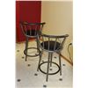 Image 2 : (2 Times Bid Price) (2) Black Swivel Bar Stools - 33" High