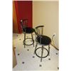 Image 3 : (2 Times Bid Price) (2) Black Swivel Bar Stools - 33" High