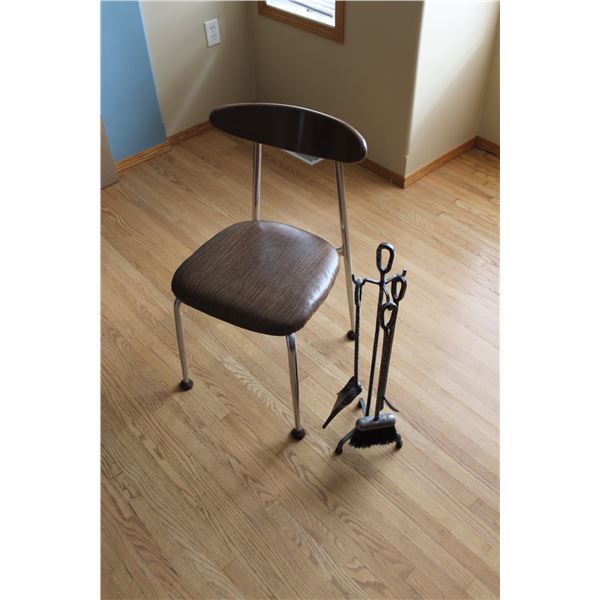 Chrome Kitchen Chair, Fireplace Set