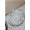 Image 5 : Pyrex Dishes - One is Chipped, Glass Divided Dish