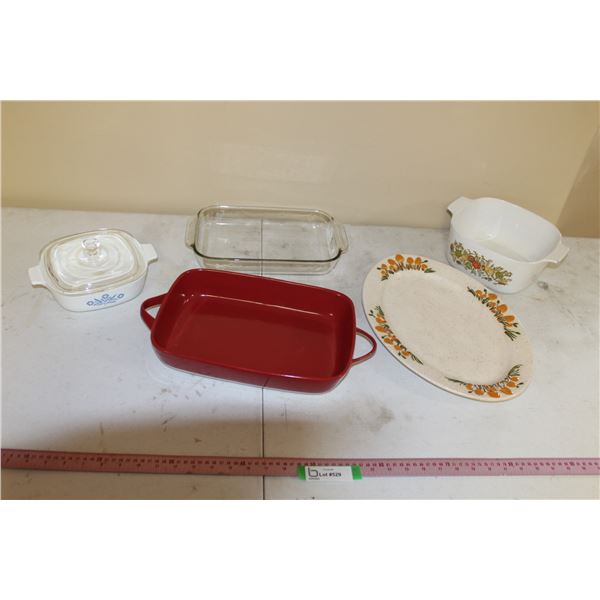 Platter, Corningware Casserole With Lid, Corningware Casserole - No Lid; Baking Pans