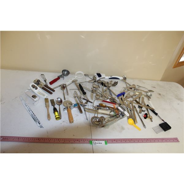 Assortment of Cutlery and Kitchen Utensils