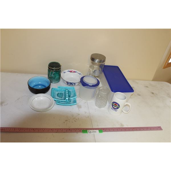 Tupperware, Ashtray, Vase, Mug, Cannisters, Bowls