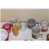 Image 2 : Mugs, Cups, Teapot, Measuring Cup, Pitcher, Red Mixing Bowls, Stainless Steel Bowl
