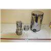 Image 1 : Step-On Garbage Can, 3 Piece Cannister Set