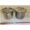 Image 1 : (2) Large Stainless Steel Cooking Pots