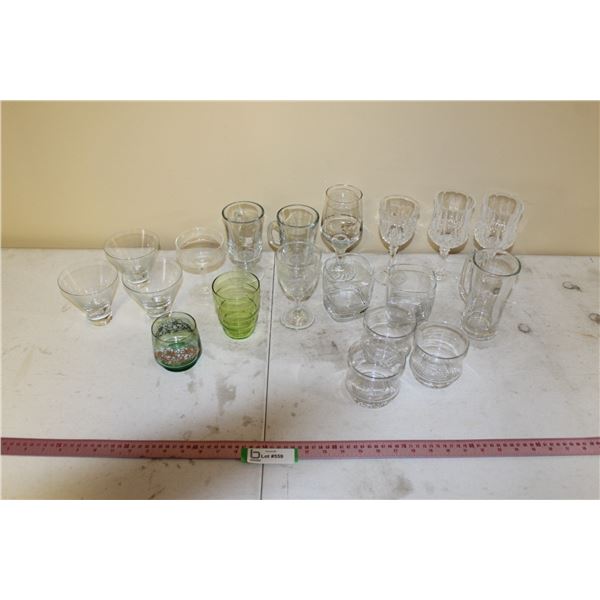 Clear Glassware: Goblets, Cups, Mugs, etc.