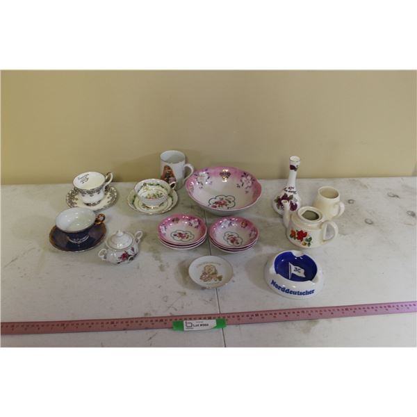 Mugs, Cups & Saucers, Vase, Ashtray, Sugar Bowl, Bowls, Teapot