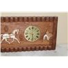 Image 3 : Horse & Buggy Wall Clock - 33" x 13"