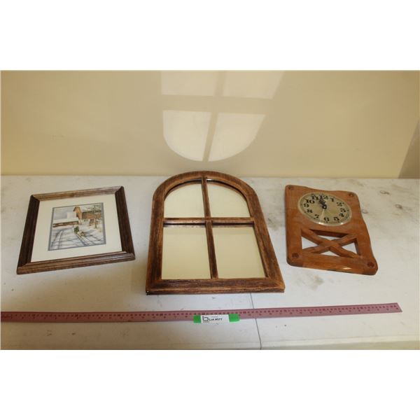 Wall Clock, Framed Picture, Window Frame Mirror