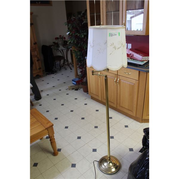 Floor Lamp - 59  High - Damaged Shade