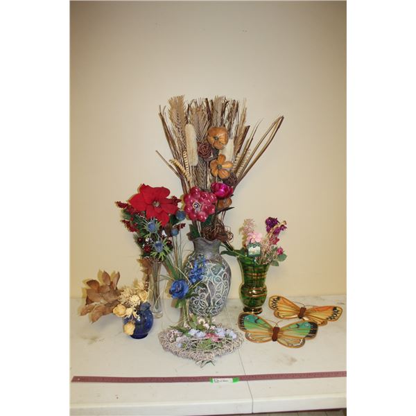 Artificial Flowers, Vases, Metal Flowers, Butterfly Ornaments
