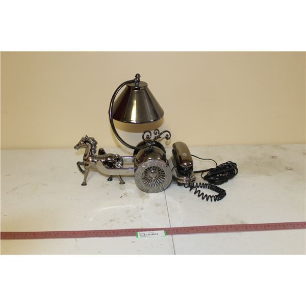 Horse & Carriage Lamp and Telephone