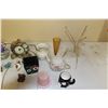Image 5 : Metal Basket, Stand, Candle, Mug, Mantle Clock, Teapot, Vases, Ornaments, etc.
