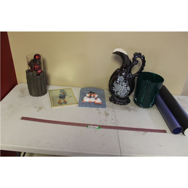 Ornamental Pitcher - Cracked, Garbage Can, Christmas Ornament, (2) Duck Wall Hangings, Poster Paper