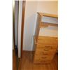 Image 4 : Wooden Wall Unit With Shelves & Drawers & Light - 89" x 16" x 56"