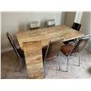 Image 1 : Vintage Kitchen Table with Leaf & 6 Miss Match Chairs