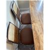 Image 3 : Vintage Kitchen Table with Leaf & 6 Miss Match Chairs