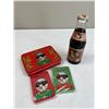 Image 1 : Vintage Canada Dry Sport Cola Bottle With Contents & Coca-Cola Playing Cards